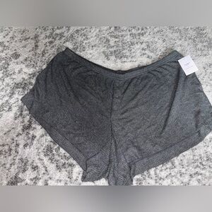Auden Ribbed Button Front Sleep Shorts Dark Gray Size XXL